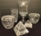 6 Pieces Crystal Including 2 Covered Jars