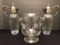 2 Silver & Crystal Wine Pitchers; Tall Crystal Ice Bucket - Minor Chip