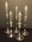 Set Of 5 Glass Oil-Burning Candlesticks