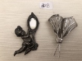 2 Sterling Vintage Brooches