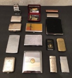 16 Various Cigarette Cases, Card Cases, Lighters, Pill Boxes, Etc.
