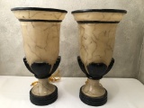 Pair Deco-Style Lamps - 19½