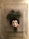Very Cool Sculpture In Lucite Case - Madame Butterfly, 19½