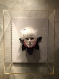 Very Cool Sculpture In Lucite Case - Cats, 19½