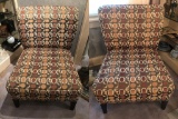 Pair Armless Chairs - Small Stain On Top Of 1 - Local Pickup Only