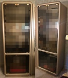 2 Retro 1980s Lighted Display Cabinets W/ Spring Loaded Smoked Glass Doors - 30