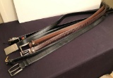 7 Leather New Or Like New Men's Belts - Sizes 34-35