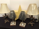 2 Pair Small Lamps; Paper Star Lamp