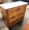 Victorian 3-drawer Marble-Top Dresser - 38