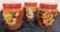 3 Hand Painted Ransburg Pantry Jars - As Found