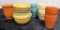 Misc. Pottery - Includes 6 Bowls, 6 Tumblers, Pot