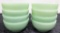 8 Fireking Jadeite Bowls