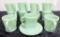 11 Fireking Jadeite Mugs, 2 Saucers