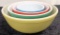 Set Of 4 Nesting Vintage Pyrex Mixing Bowls