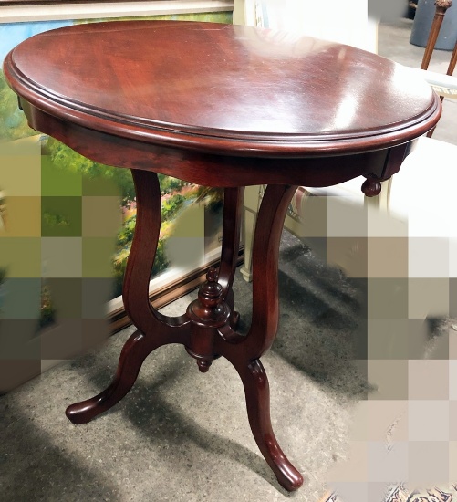 Vintage Solid Genuine Mahogany Table - 22" Dia. X 27½" Tall - LOCAL PICKUP