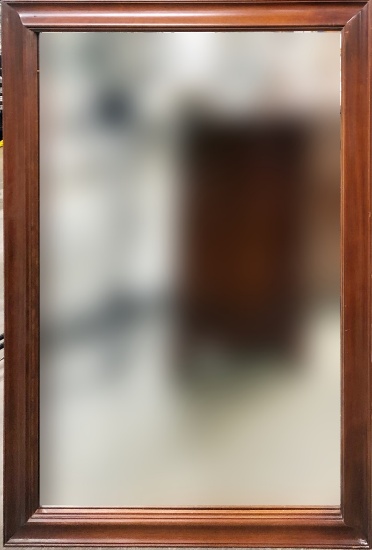 Mahogany Beveled Glass Mirror - 35½" X 49½" - LOCAL PICKUP ONLY