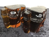 Blenko Vintage Glass Bookends