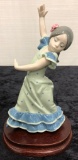 Lladro Figure W/ Wooden Base - 7½