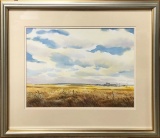 J. R. Hamel, Watercolor, Landscape, In Frame W/ Glass - 28½