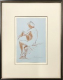 Frederick James, Lithograph, Nude Woman, In Frame W/ Glass - 13¼