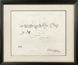 Frederick James, Pen & Ink Drawing, Hong Kong, In Frame W/ Glass - 13