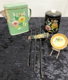 Ransburg - Towel Rack, Tin, Coaster Set, Pitcher - As Found