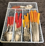 44 Pieces Bakelite-Handled Cutlery - As Found