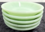 5 Fireking Jadeite Bowls