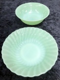 2 Jadeite Vegetable Bowl