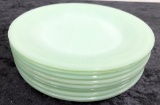 9 Fireking Jadeite Plates - 9½