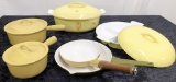 10 Pieces Enamelware Over Iron - As Found