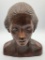 African Carved Wooden Bust - Woman, 10