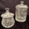 Shannon Crystal Biscuit Jar W/ Lid; Crystal Covered Bowl