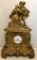 French Gilt Metal Neo-classical Mantle Clock - Works Replaced, W/ Figure Of