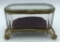Exquisite Brass & Beveled Glass Jewelry Casket - 6¼