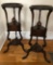 Pair Mahogany Queen Anne Wig Stands - Circa 1700s, 34