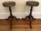 Pair Vintage Wine Tables W/ Reticulated Gallery Rails - 21