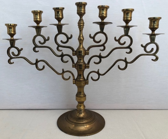 Brass 7-arm Candelabra - 18"x15"