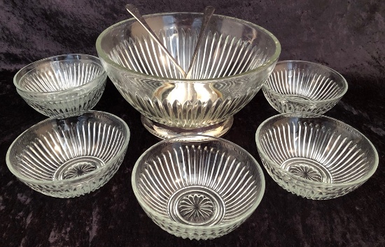 9-piece Salad Set; 12 Elegant Glass Plates - 9½"; 26 Glass Plates - 8½"