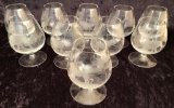 Queen Lace Germany Crystal - African Safari, 10 Brandy Snifters, 5