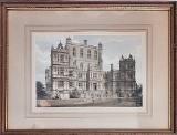 Joseph Nash Hand Colored Engraving - Wollaton Nottinghamshire, Some Foxing