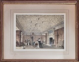 Joseph Nash Hand Colored Engraving - Drawing Room Dorfold Cheshire, Some Fo