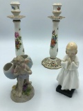 Pair Dresden Germany Reticulated Candlesticks - 9