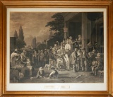 George Caleb Bingham (1811-1879) Engraving - The County Election, Some Wate