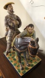 Spanish Terra Cotta Figure Of Don Quixote & Sancho Panza - 20