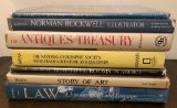7 Books - Antiques Treasury, Story Of Art, 100 Most Beautiful Rooms, Etc.
