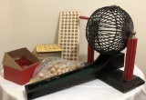 Vintage Bingo Cage W/ Balls - Complete