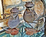 2 Rusty Iron Frogs