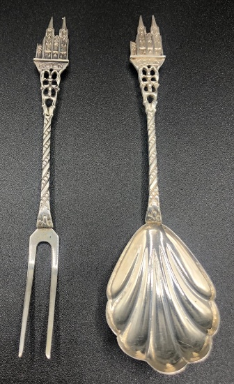 Fork & Spoon - 800 Silver, German, .50 Ozt
