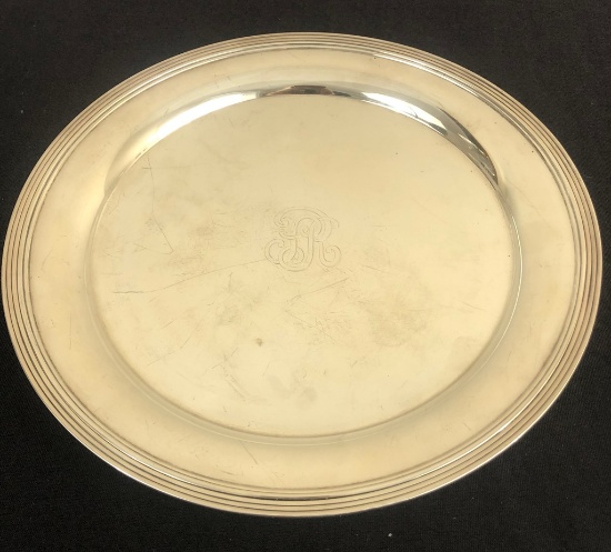 Spalding & Co. Sterling Monogrammed Tray - 12", 14.13 Ozt